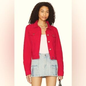 Free People x We The Free Rumors Denim Jacket in Strawberry Spritz